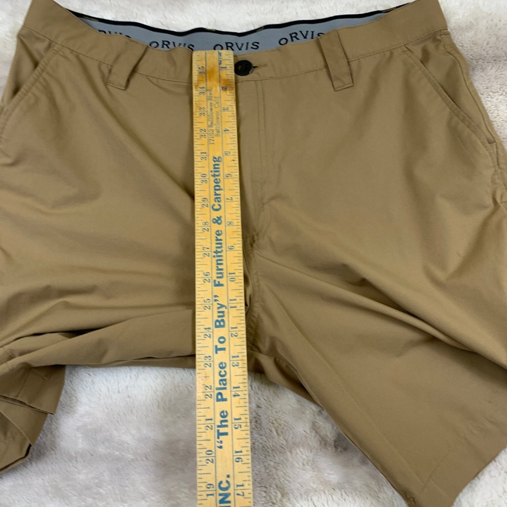 Orvis Tech Shorts Mens 36β Khaki Tan Stretch Outdoor Hiking Travel Casual - Picture 6 of 12